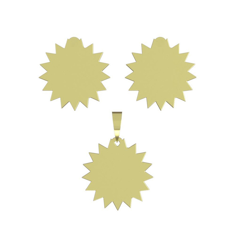 نیم ست طلا 18 عیار زنانه مدوپد مدل ستاره کد NA15636