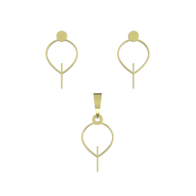 نیم ست طلا 18 عیار زنانه مدوپد مدل درخت کد NA15783