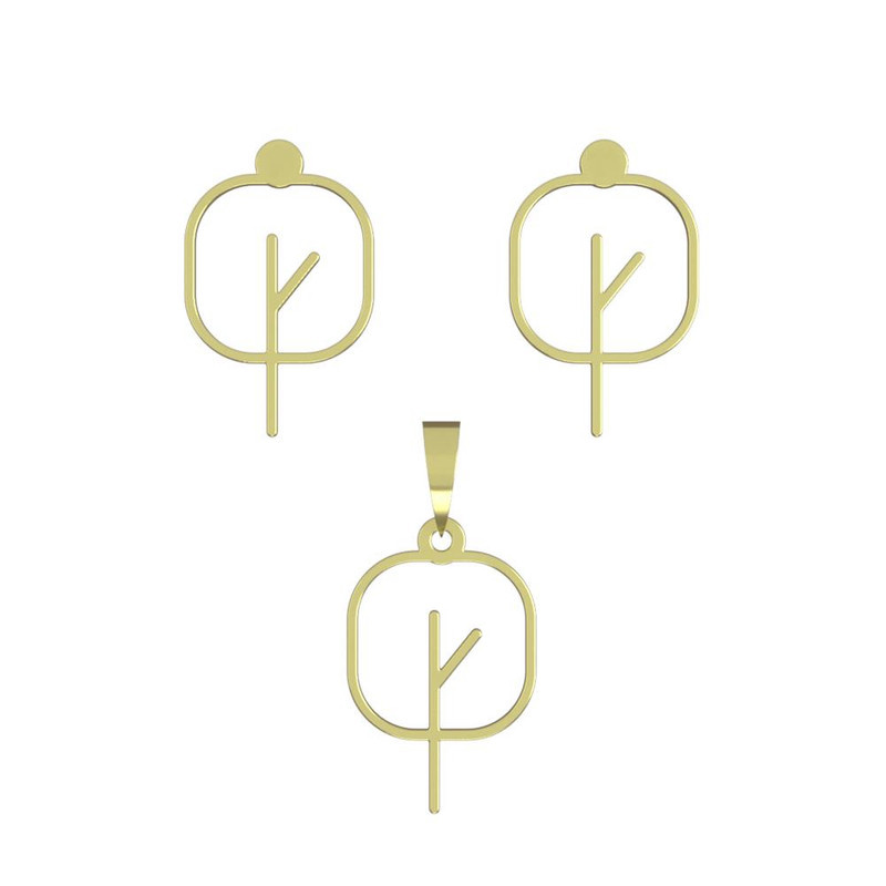 نیم ست طلا 18 عیار زنانه مدوپد مدل درخت کد NA15834