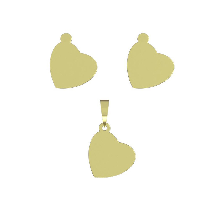 نیم ست طلا 18 عیار زنانه مدوپد مدل قلب کد NA17771