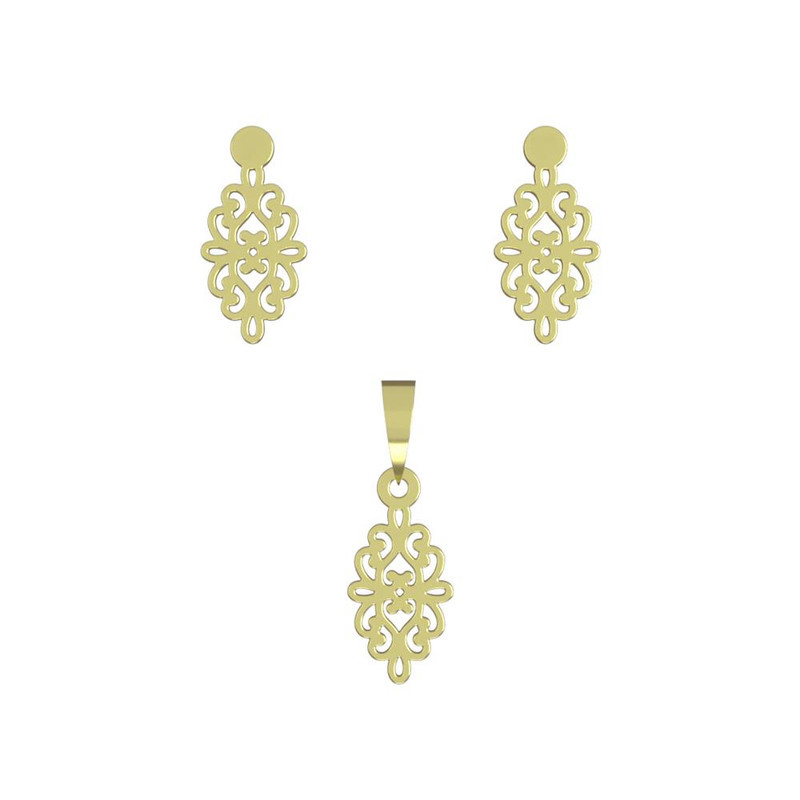 نیم ست طلا 18 عیار زنانه مدوپد مدل اسلیمی کد NA10751 نیم ست طلا 18 عیار زنانه مدوپد مدل اسلیمی کد NA10751