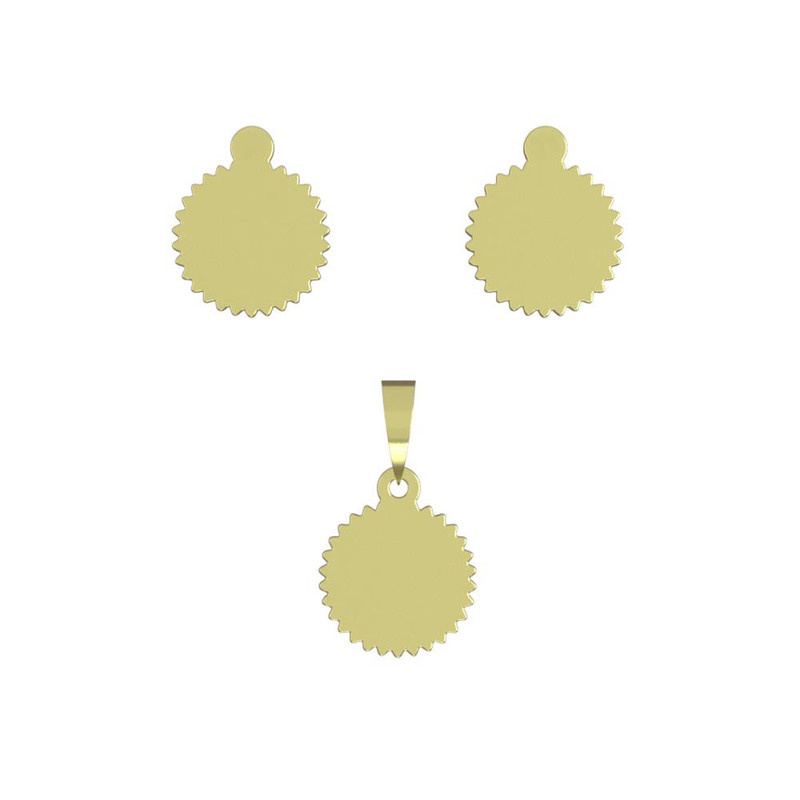 نیم ست طلا 18 عیار زنانه مدوپد مدل دایره کد NA10830