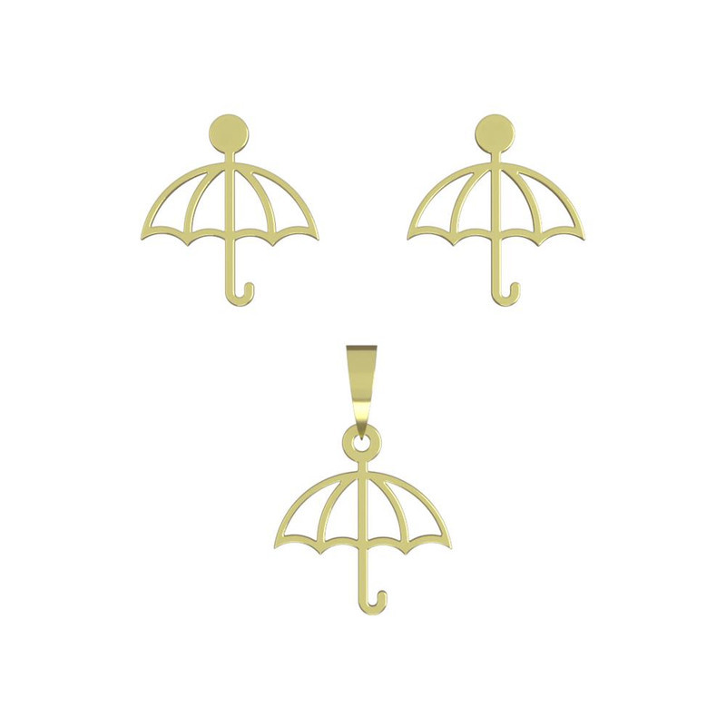 نیم ست طلا 18 عیار زنانه مدوپد مدل چتر کد NA10892