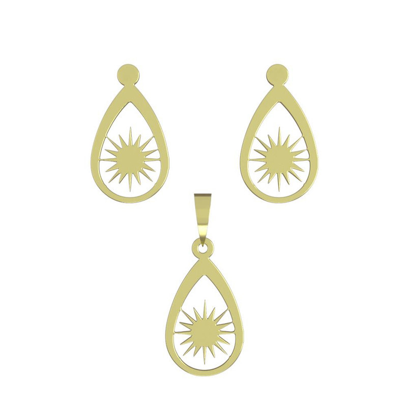 نیم ست طلا 18 عیار زنانه مدوپد مدل اشک کد NA11104 نیم ست طلا 18 عیار زنانه مدوپد مدل اشک کد NA11104