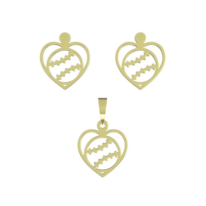 نیم ست طلا 18 عیار زنانه مدوپد مدل توپ کد NA11166