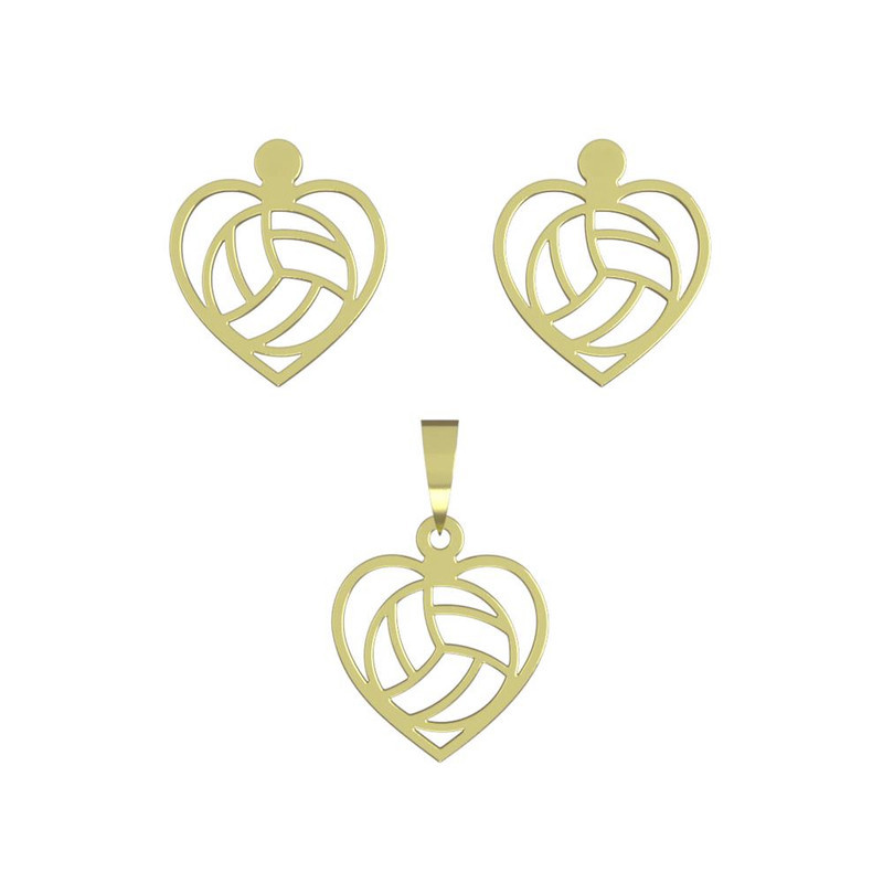 نیم ست طلا 18 عیار زنانه مدوپد مدل قلب و توپ بسکتبال کد NA11171 نیم ست طلا 18 عیار زنانه مدوپد مدل قلب و توپ بسکتبال کد NA11171