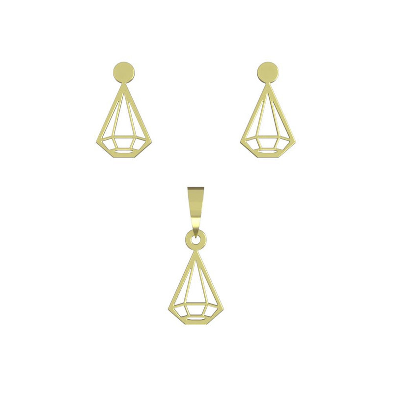 نیم ست طلا 18 عیار زنانه مدوپد مدل الماس کد NA11194