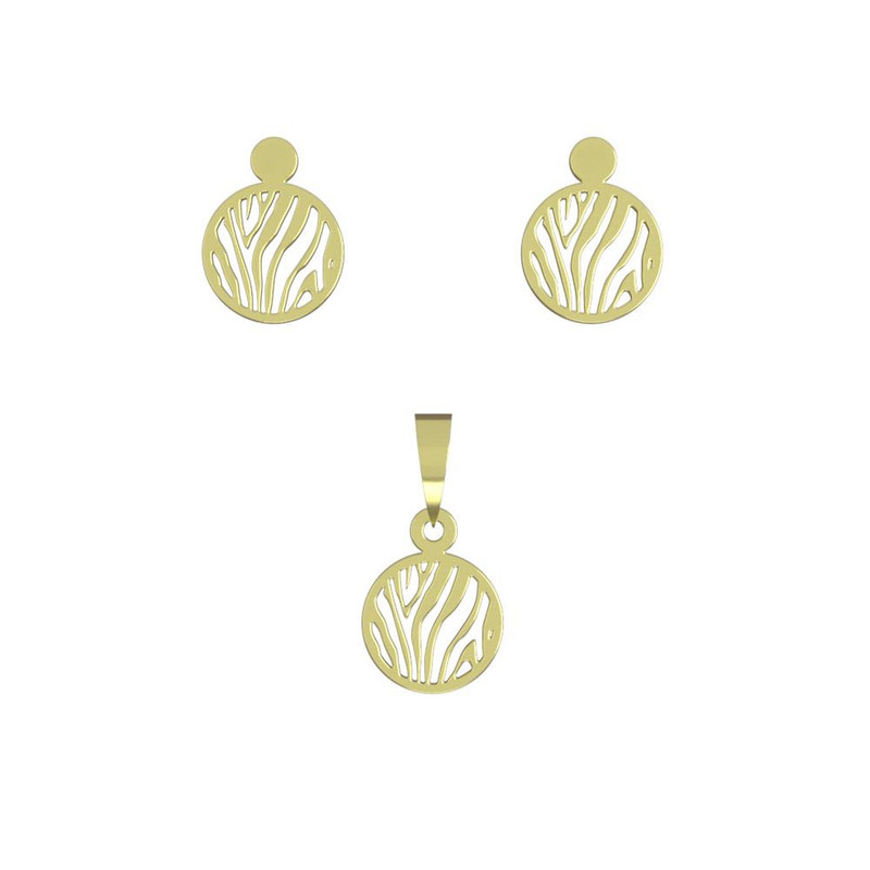 نیم ست طلا 18 عیار زنانه مدوپد مدل دایره کد NA11207 نیم ست طلا 18 عیار زنانه مدوپد مدل دایره کد NA11207