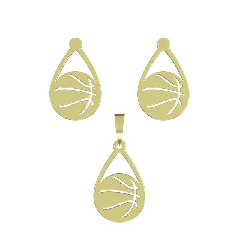 نیم ست طلا 18 عیار زنانه مدوپد مدل بسکتبال کد NA11261 نیم ست طلا 18 عیار زنانه مدوپد مدل بسکتبال کد NA11261