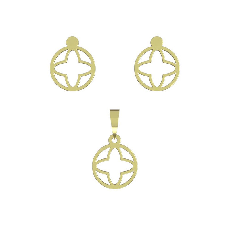 نیم ست طلا 18 عیار زنانه مدوپد مدل ستاره کد NA11679