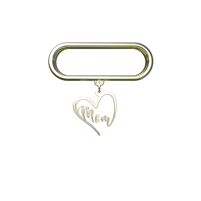 آویز ساعت طلا 18 عیار زنانه مدوپد مدل mom کد SM1-1024