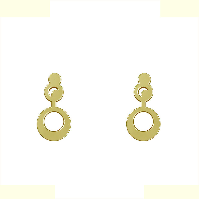 گوشواره طلا 18 عیار زنانه مدوپد مدل دایره کد GA1-10063