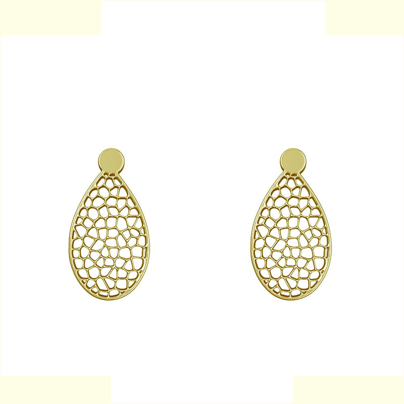 گوشواره طلا 18 عیار زنانه مدوپد مدل اشک کد GA1-10273