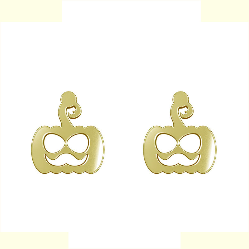 گوشواره طلا 18 عیار زنانه مدوپد مدل کدو هالووین کد GA1-10360