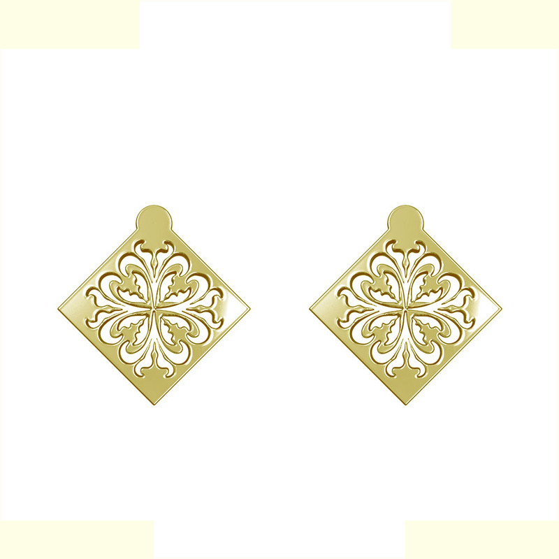 گوشواره طلا 18 عیار زنانه مدوپد مدل اسلیمی کد GA1-10402