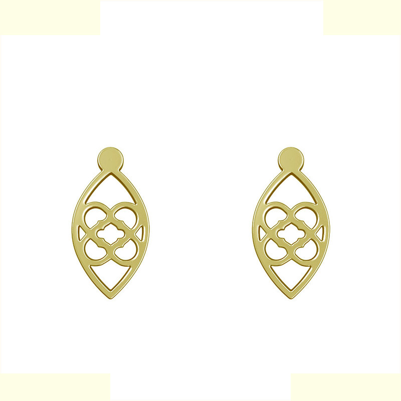 گوشواره طلا 18 عیار زنانه مدوپد مدل اشک کد GA1-10421