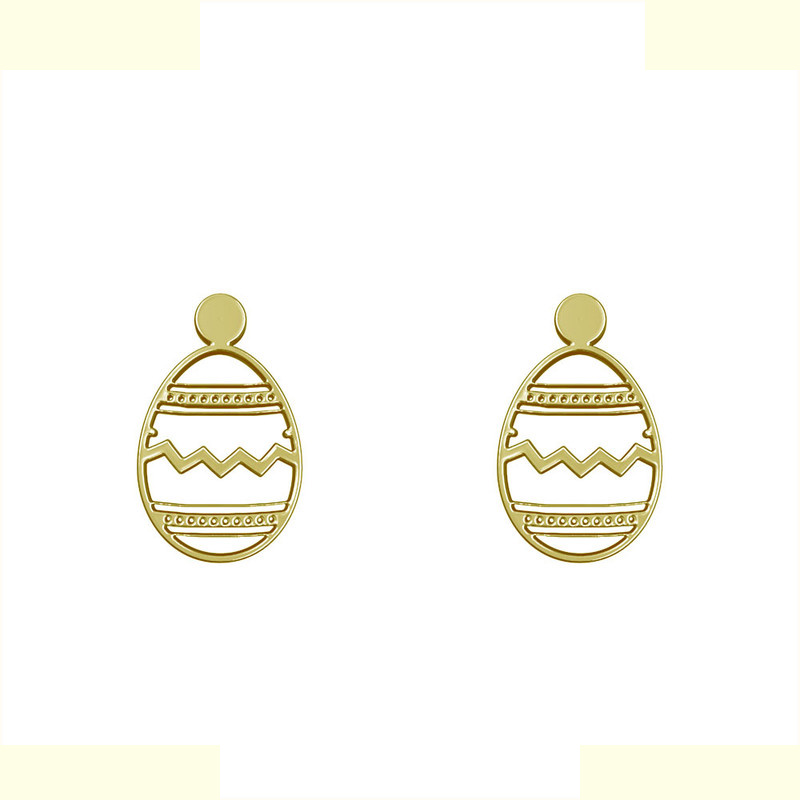 گوشواره طلا 18 عیار زنانه مدوپد مدل تخم مرغ کد GA1-10444