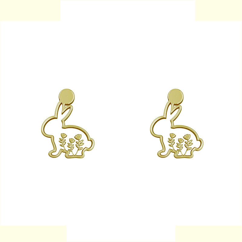 گوشواره طلا 18 عیار زنانه مدوپد مدل خرگوش کد GA1-10453