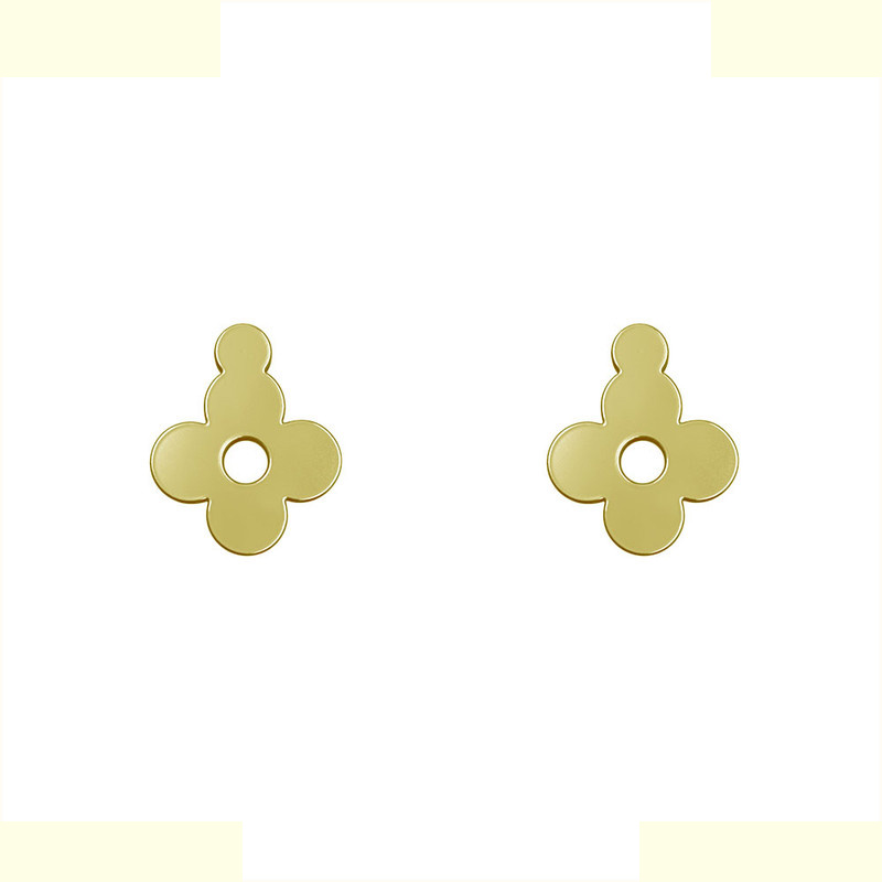 گوشواره طلا 18 عیار زنانه مدوپد مدل گل کد GA1-10455