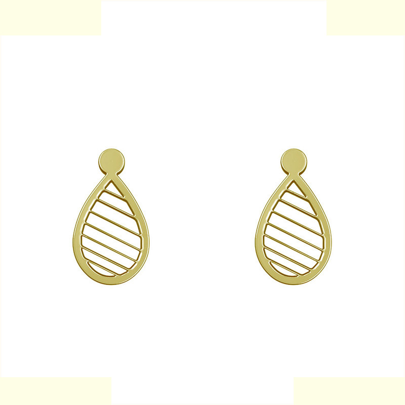 گوشواره طلا 18 عیار زنانه مدوپد مدل اشک کد GA1-10472