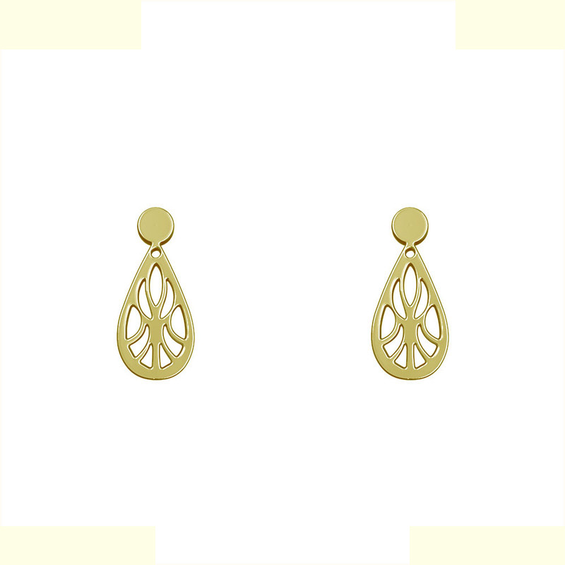 گوشواره طلا 18 عیار زنانه مدوپد مدل اشک کد GA1-10497