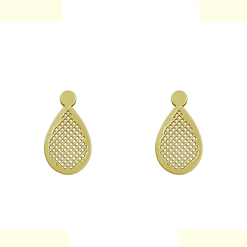 گوشواره طلا 18 عیار زنانه مدوپد مدل اشک کد GA1-10538