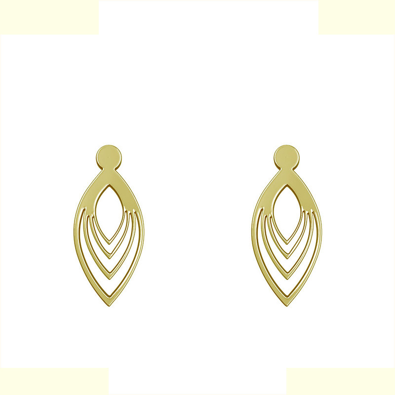 گوشواره طلا 18 عیار زنانه مدوپد مدل اشک کد GA1-10543