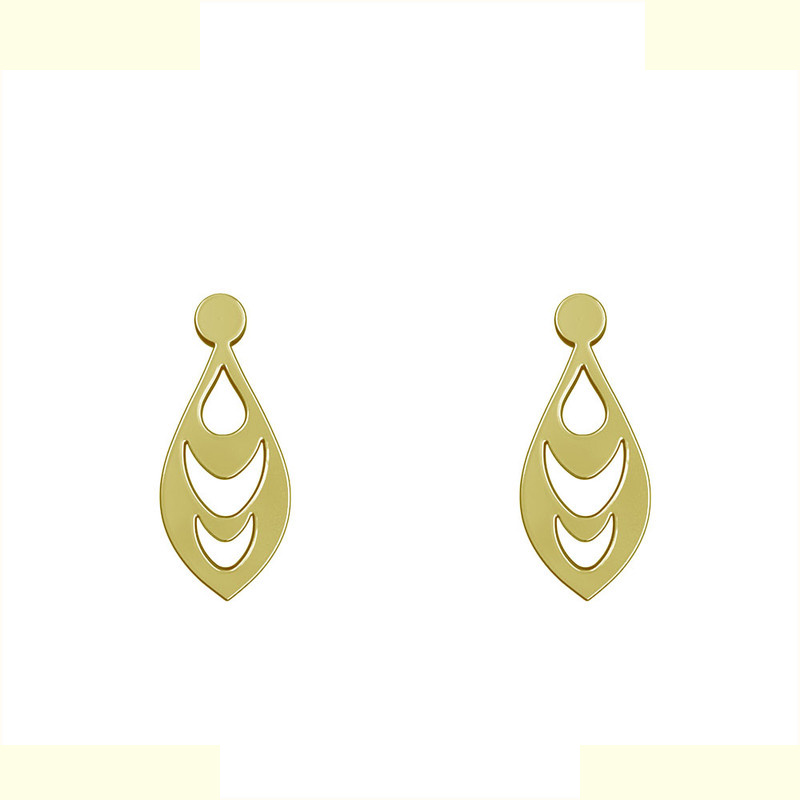 گوشواره طلا 18 عیار زنانه مدوپد مدل اشک کد GA1-10557