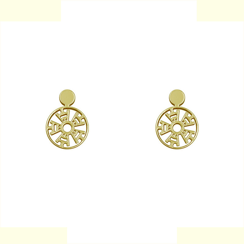 گوشواره طلا 18 عیار زنانه مدوپد مدل دایره کد GA1-10658