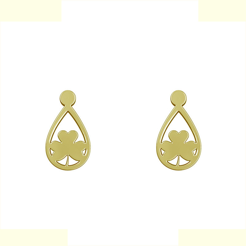 گوشواره طلا 18 عیار زنانه مدوپد مدل گل کد GA1-10665