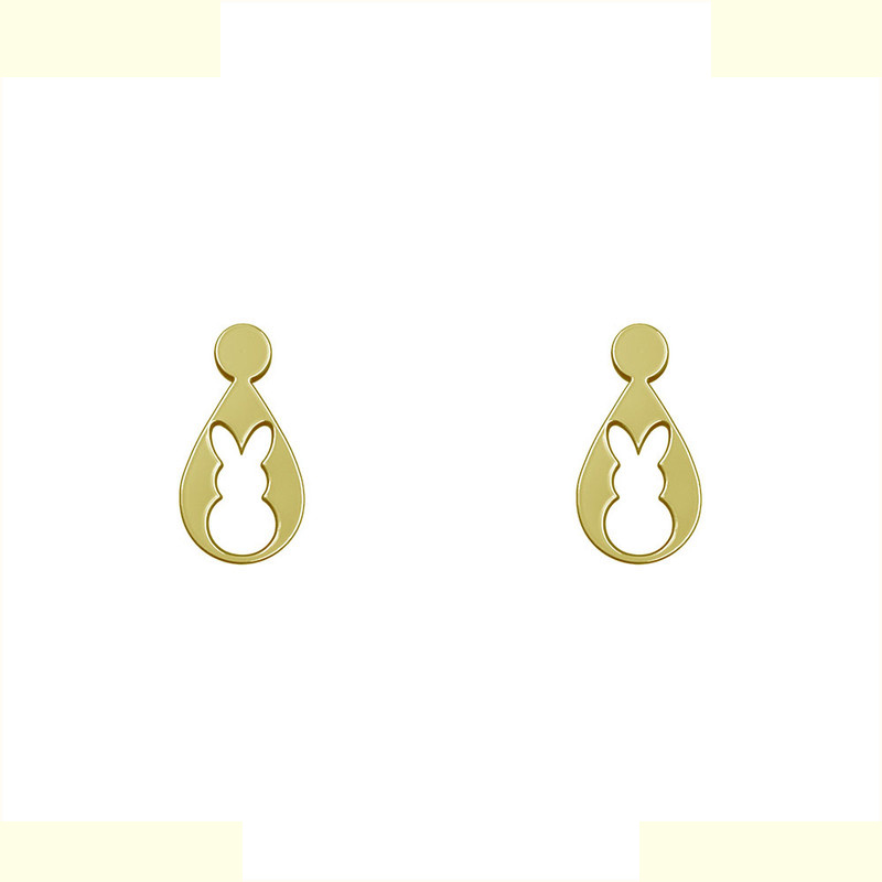 گوشواره طلا 18 عیار زنانه مدوپد مدل خرگوش کد GA1-10682