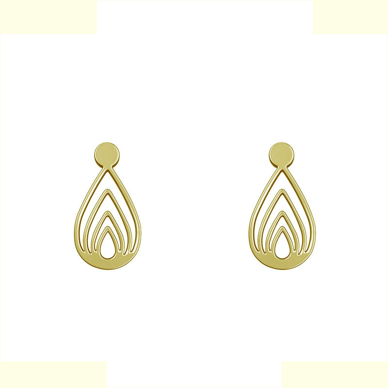 گوشواره طلا 18 عیار زنانه مدوپد مدل اشک کد GA1-10683