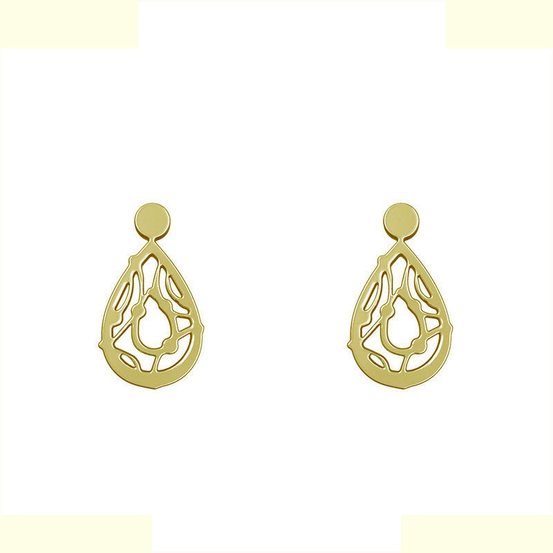 گوشواره طلا 18 عیار زنانه مدوپد مدل اشک کد GA1-10689