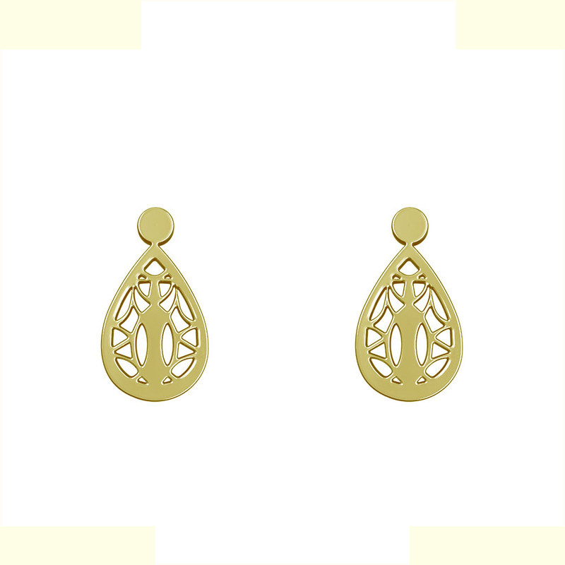 گوشواره طلا 18 عیار زنانه مدوپد مدل اشک کد GA1-10691