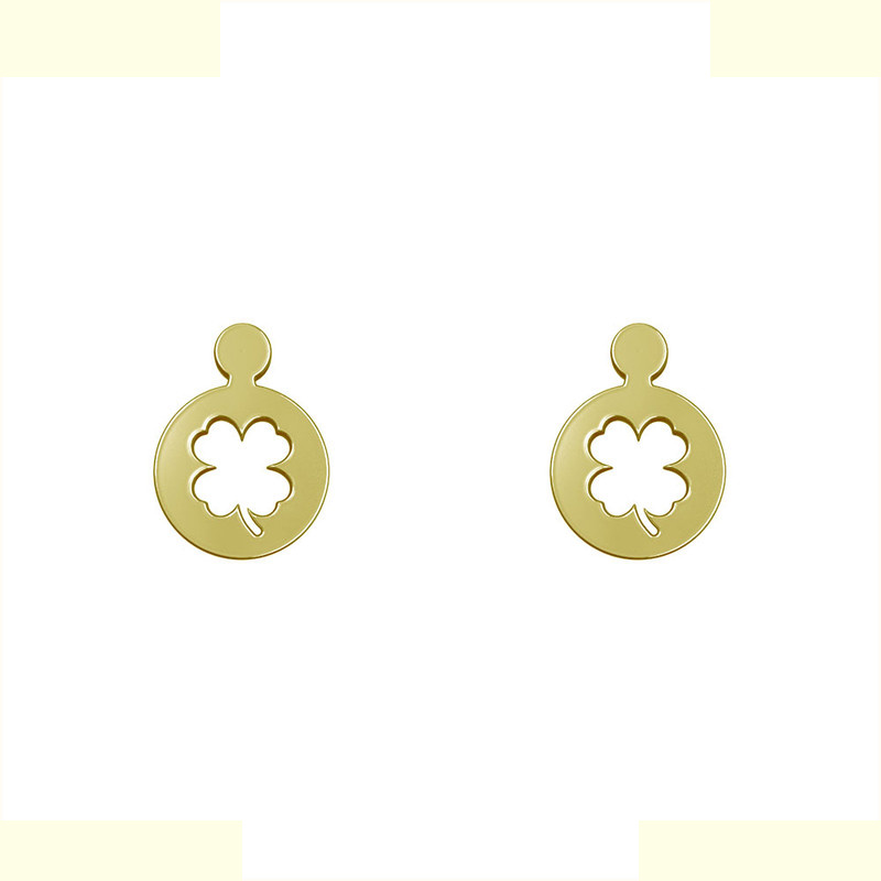 گوشواره طلا 18 عیار زنانه مدوپد مدل گل کد GA1-10699