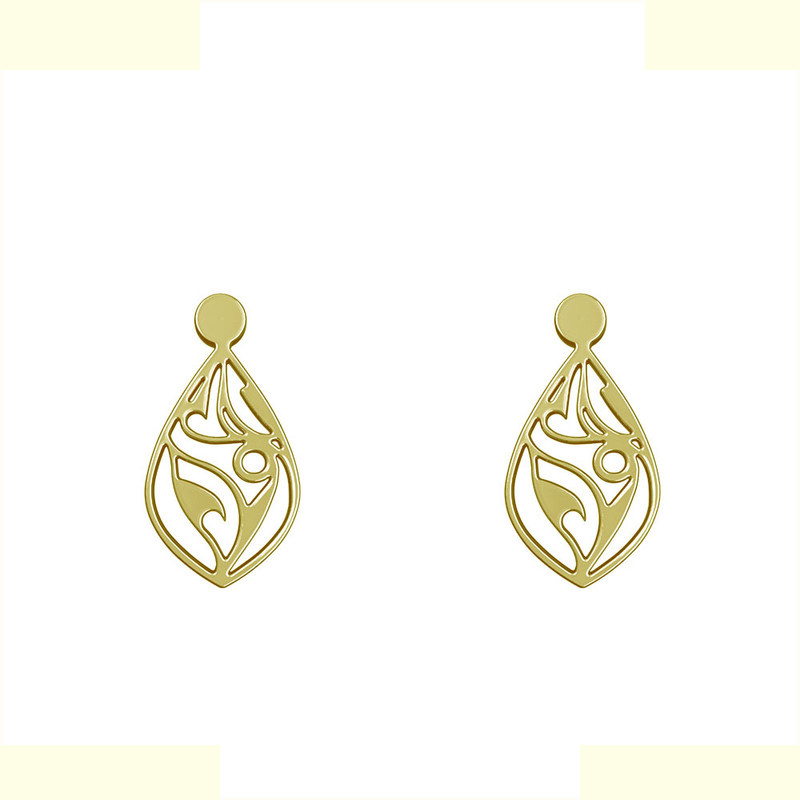 گوشواره طلا 18 عیار زنانه مدوپد مدل اشک کد GA1-10710