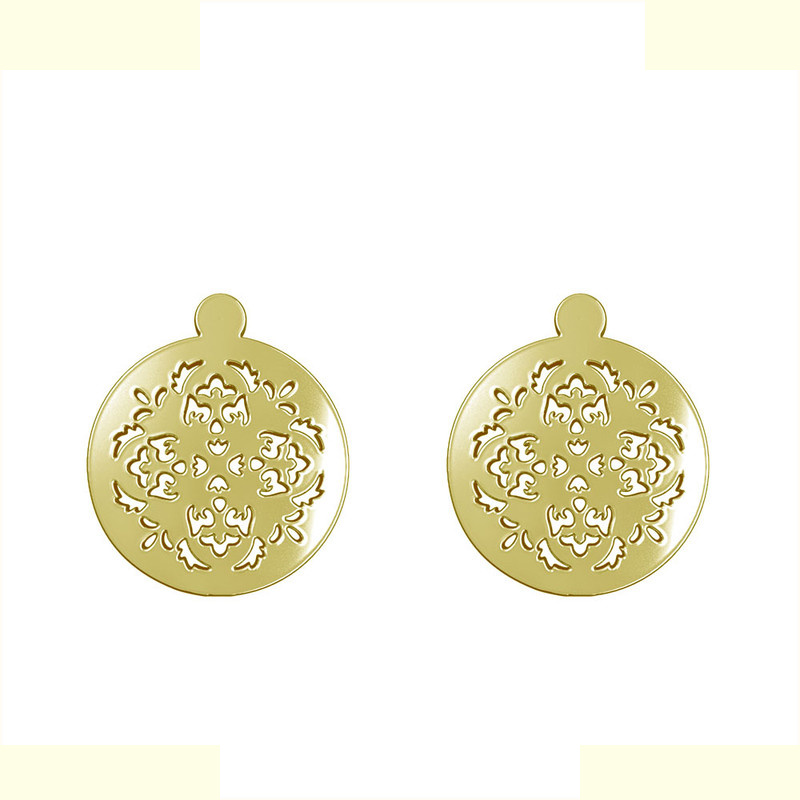 گوشواره طلا 18 عیار زنانه مدوپد مدل دایره کد GA1-10721