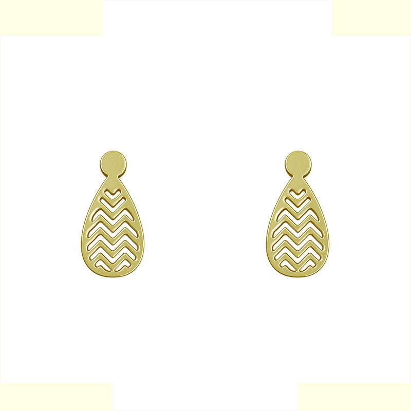 گوشواره طلا 18 عیار زنانه مدوپد مدل اشک کد GA1-10767