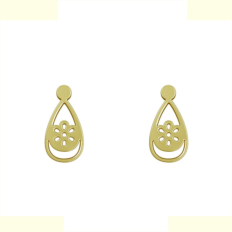 گوشواره طلا 18 عیار زنانه مدوپد مدل اشک کد GA1-10768