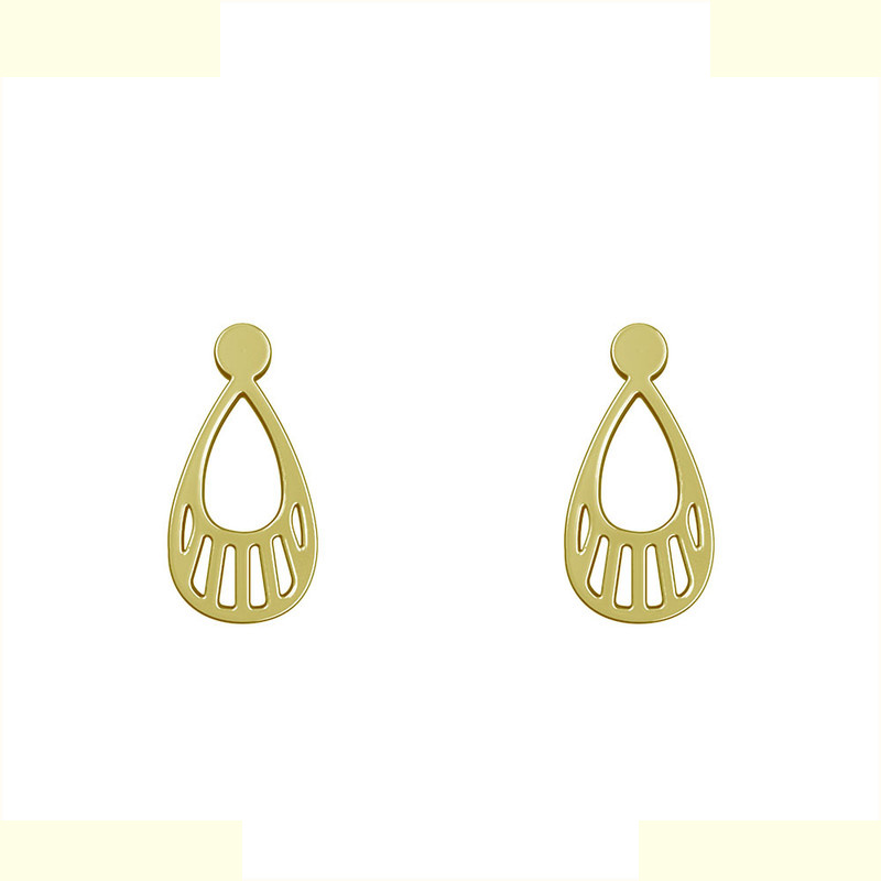 گوشواره طلا 18 عیار زنانه مدوپد مدل اشک کد GA1-10771