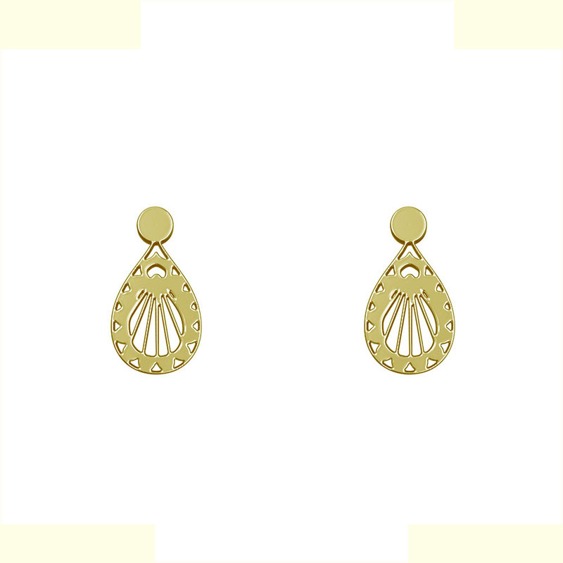 گوشواره طلا 18 عیار زنانه مدوپد مدل اشک کد GA1-10789