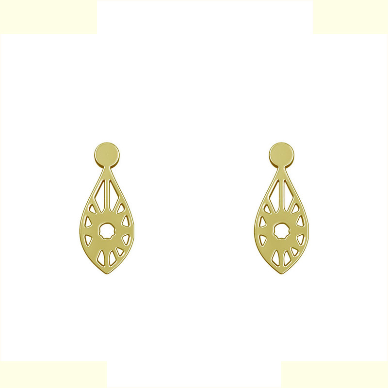 گوشواره طلا 18 عیار زنانه مدوپد مدل اشک کد GA1-10817