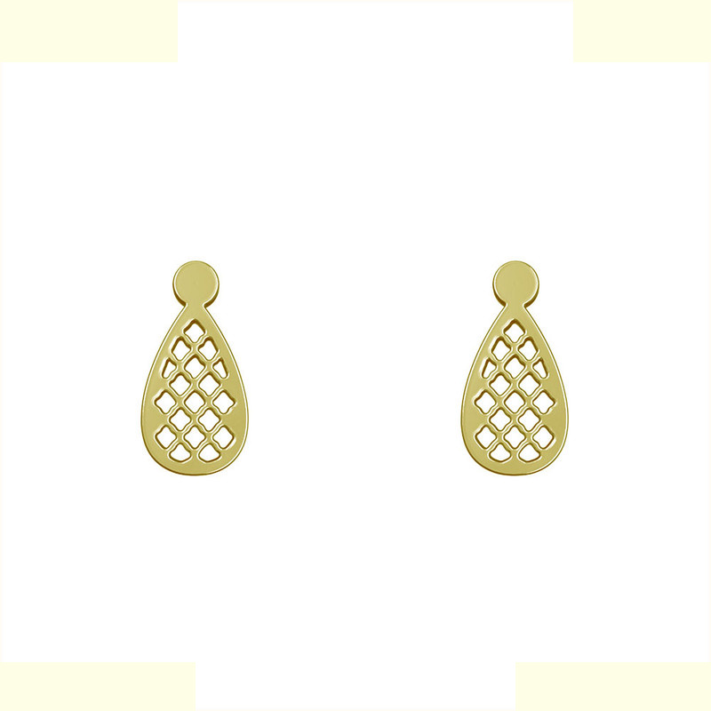 گوشواره طلا 18 عیار زنانه مدوپد مدل اشک کد GA1-10827