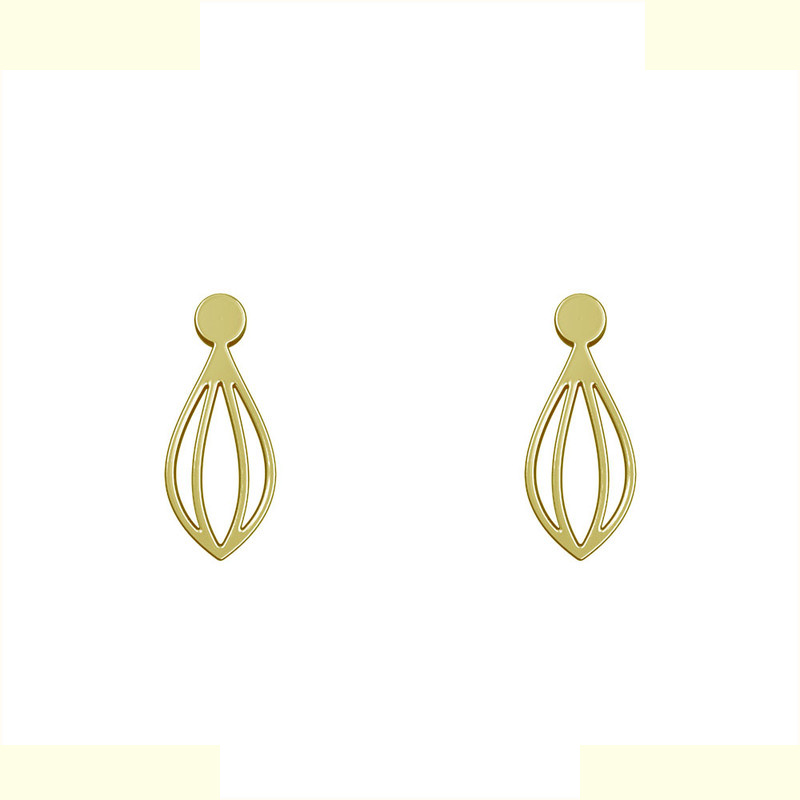 گوشواره طلا 18 عیار زنانه مدوپد مدل اشک کد GA1-10836