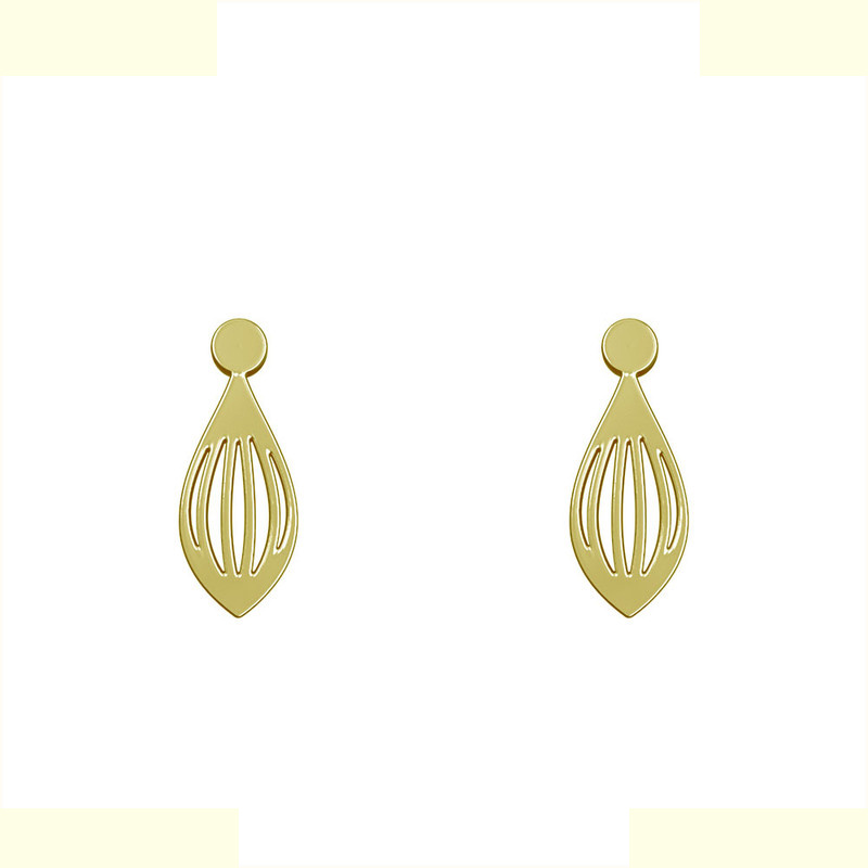 گوشواره طلا 18 عیار زنانه مدوپد مدل اشک کد GA1-10838