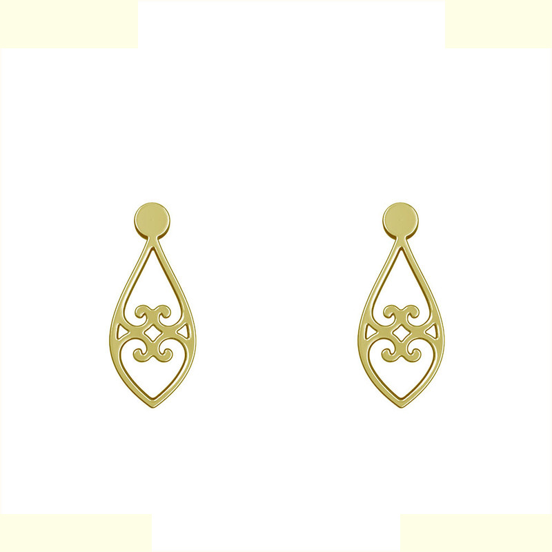 گوشواره طلا 18 عیار زنانه مدوپد مدل اشک کد GA1-10845