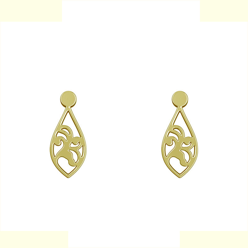 گوشواره طلا 18 عیار زنانه مدوپد مدل اشک کد GA1-10846