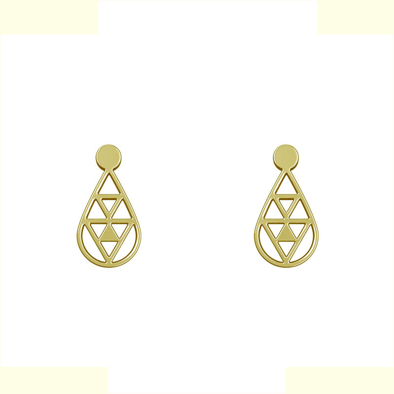 گوشواره طلا 18 عیار زنانه مدوپد مدل اشک کد GA1-10874