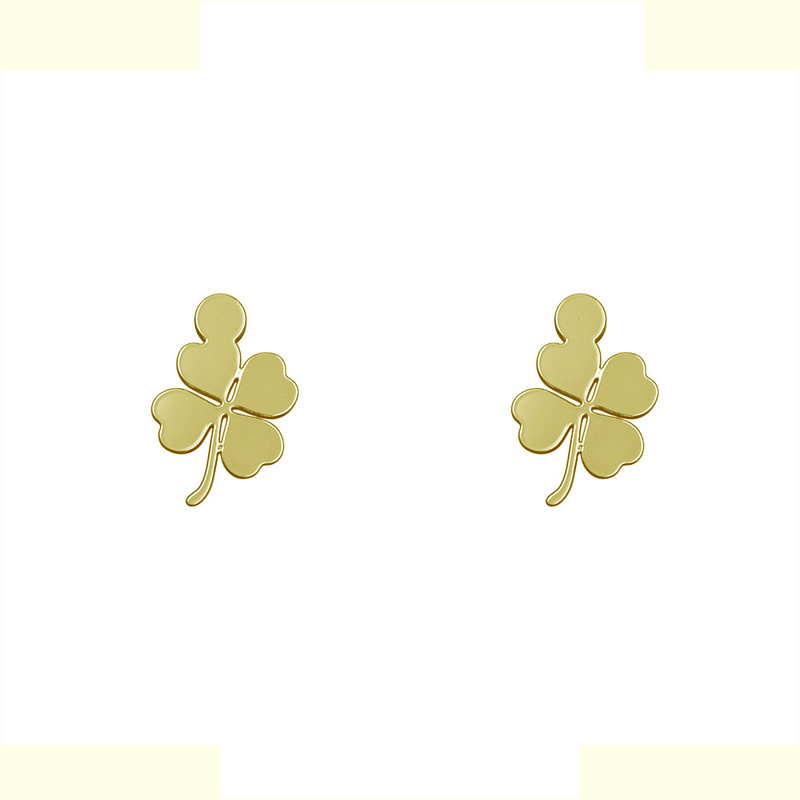 گوشواره طلا 18 عیار زنانه مدوپد مدل گل کد GA1-10896