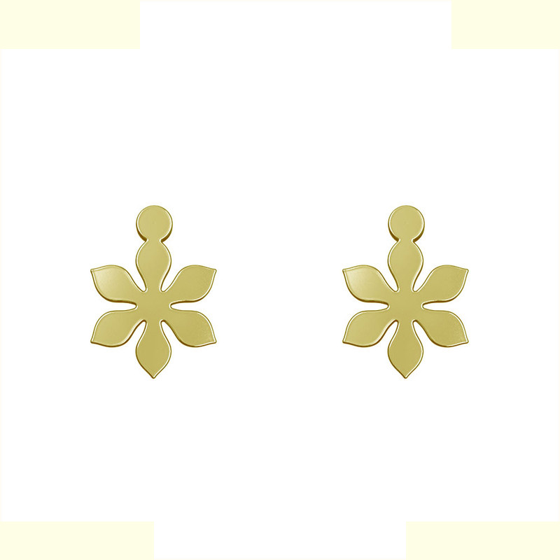 گوشواره طلا 18 عیار زنانه مدوپد مدل گل کد GA1-10901